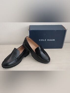 Cole Haan Black Penny Loafers